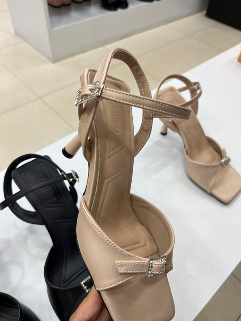 Square Toe Ankle Straps Heels